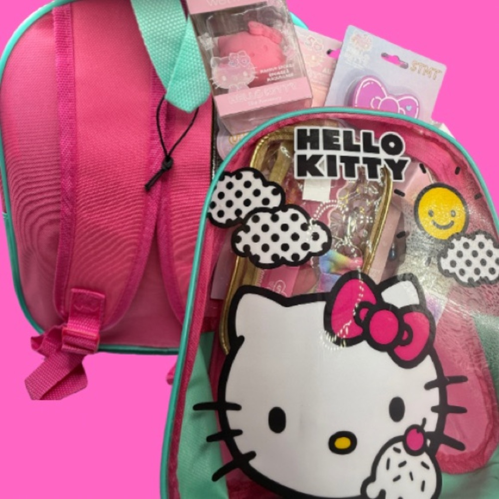 Hello Kitty Pink and Teal Backpack 50th Anniversary Exclusives NWT